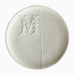 Hand Made White Porcelain Plate by Studio Desimonewayland