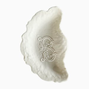 Hand Made White Porcelain Half Moon Plate by Studio Desimonewayland