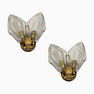 Applique in ottone, anni '70, set di 2
