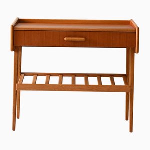 Vintage Scandinavian Bedside Table in 2-Tone Teak, 1950s-1960s