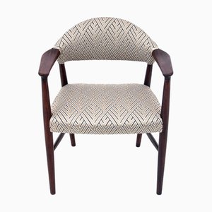 Dänischer Sessel aus Teak & Samt, 1960er