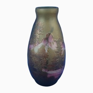 Vintage Vase aus säurebehandeltem Glas von Tip Gallè, 1930er