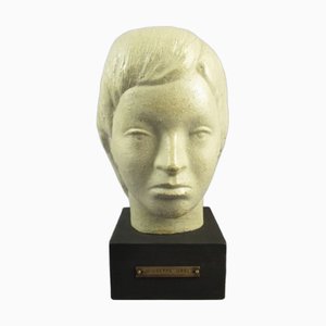 Lithoceramic Statue of Lady by Giuseppe Ursi for Piccinelli, 20th Century