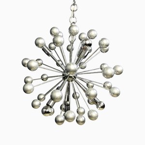 Vintage Chromed Sputnik Chandelier, 1960s