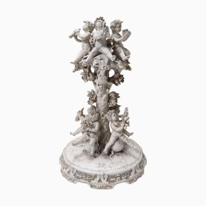 Vintage Cherub Figurine in Capodimonte and Ceramic from Mollica, 1960s