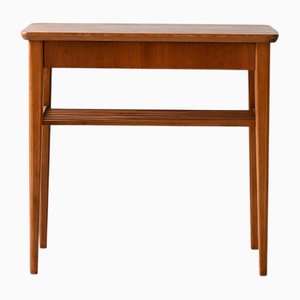 Vintage Scandinavian Teak Nightstand with Shelf, 1950s