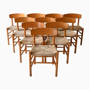 Chairs J39 Peoples Chairs von Børge Mogensen für FDB, 1947, 10 . Set