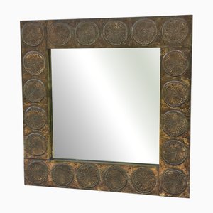 Copper Wall Mirror by Santambrogio and De Berti, 1960s