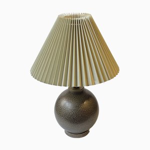 French Craquelé Table Lamp in the style Jean Besnard, 1930s