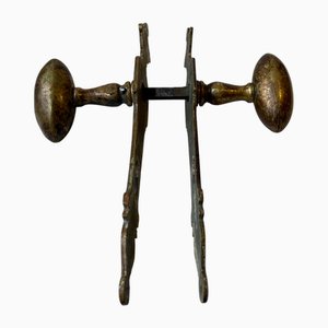 Antiker Jugendstil Türgriff aus Messing, 1910er