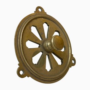Rejilla de ventilación francesa vintage de latón, años 50