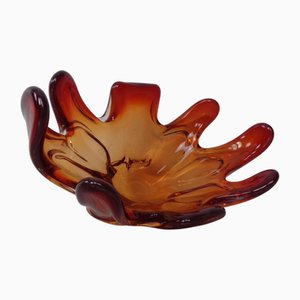 Cuenco Sommerso de cristal de Murano, Italia, años 60