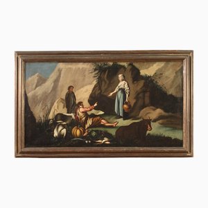 Pastoral Scene, 1750, Oil on Canvas, Framed
