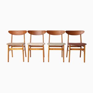 Sillas de comedor danesas de teca de Farstrup Møbler, años 60. Juego de 4