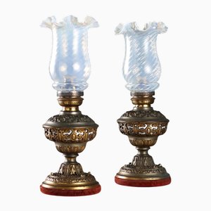 Lampen aus Vergoldetem Metall, 2 . Set