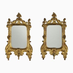 Gilded Bronze Mirrors, Set of 2