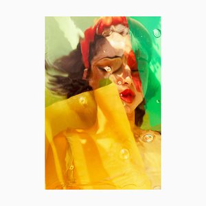 Carla Sutera Sardo, Aqva Yellow and Green Surrealist Figure, 2019, Photographic Print