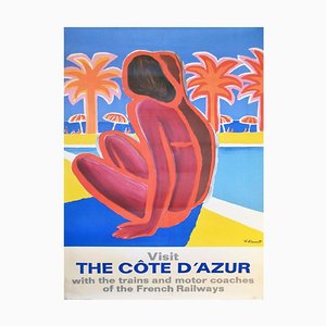 Visit the Cote d'Azur Poster, 1968