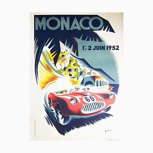 Poster del Gran Premio di Monaco, 1952