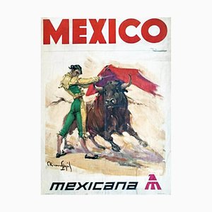 Mexicana Airlines Mexico Poster, 1958