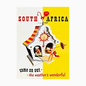 South Africa Come on Out the Weathers Poster, 1955