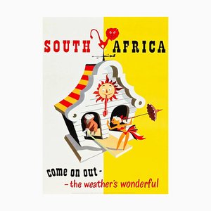 South Africa Come on Out the Weathers Poster, 1955
