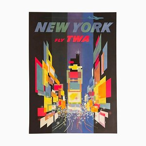 New York Poster by David Klein for TWA, 1960