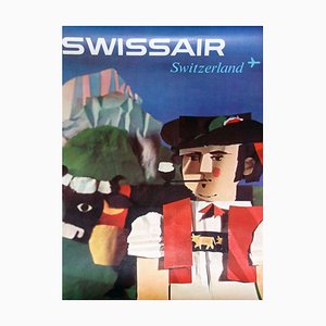 Switzerland Poster from Swissair, 1958