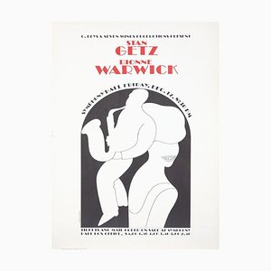 Stan Getz and Dionne Warwick at Symphony Hall Poster by Sanford Hoffman, 1969