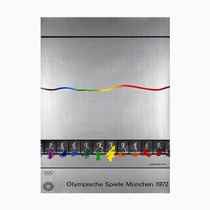 Munich Olympic Games Poster by Shusaka Arakawa, 1972