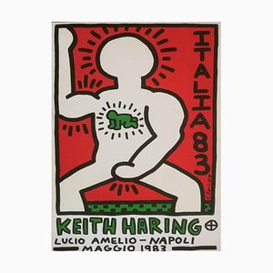Keith Haring at Lucio Amelio Napoli Poster, 1983