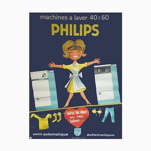 Affiche Philips Machines a Laver, 1960