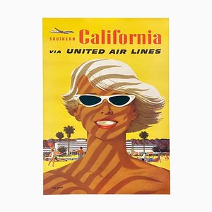 United Airlines - Südkalifornien Poster, 1950
