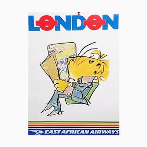 Poster di Londra della East African Airways, 1967