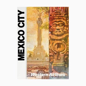 Mexico City Western Air Lines Poster, 1980