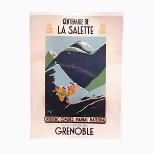 Grenoble Centenary of La Salette Poster, 1946