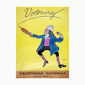 Voltaire Exhibition Poster by Raymond Savignac, 1979