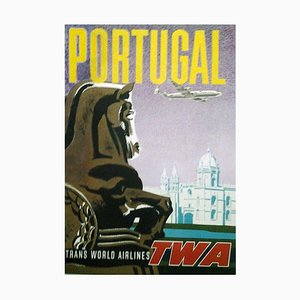 Affiche Portugal de TWA, 1960