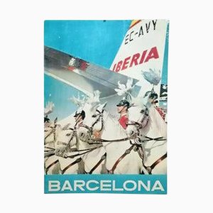 Barcelona Poster from Iberia, 1955