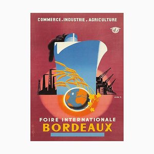 Manifesto della Fiera Internazionale di Bordeaux, 1955
