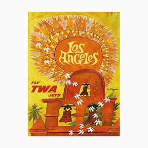 Los Angeles Poster David Klein for TWA, 1959