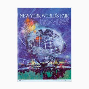 Poster blu della Fiera mondiale di New York di Bob Peak, 1964-1965