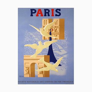 Paris Poster from SNCF, 1946