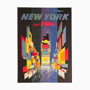 Affiche New York de TWA, 1960