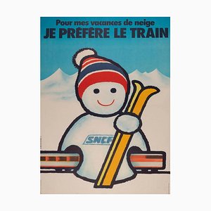 I Prefer the Train Poster from SNCF, 1975