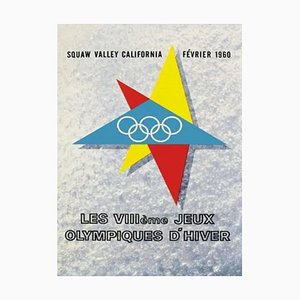 Affiche des Jeux Olympiques d'Hiver de Californie à Squaw Valley, 1960