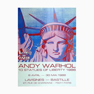 Andy Warhol 10 Statues of Liberty Poster, 1986