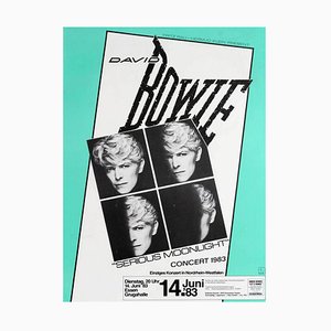 David Bowie Seriously Moonlight Poster, 1983