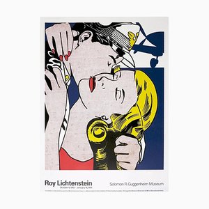 Poster del Museo Roy Lichtenstein il bacio Guggenheim, 1993