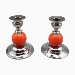 Art Deco Style Bakelite Candlesticks, Set of 2